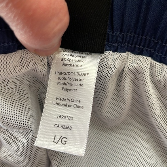 Roots Mens Graphic Logo Swim Shorts Navy Blue Mesh Lined Pockets Draw String L - Picture 10 of 13